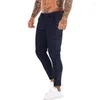 Men's Pants Men's Men Skinny Chino Casual Black Stripe Trousers Slim Fit Stretchy High Waist Arrivals Male Clothing 3119Men's