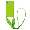 Wide Strap Phone Case för iPhone 15 Lanyard Neck band Mobiltelefonfodral med justerbar rem som är lämplig för iPhone 11 12 13 Pro Max 14 Plus