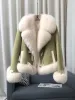 Abbigliamento invernale donna 2023 nuovo cappotto in piumino d'oca alla moda coreana con collo in pelliccia di volpe di lusso spesso caldo