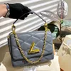 GO-14 Luxe Designer Tas Dameshandtas Hoge kwaliteit Ruitleer Go14 Enkele schouder Letter Lock Decoratie Lady Twist Crossbody Tote Handtassen