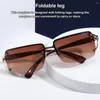 Sonnenbrille Vintage Tragbare Rechteck Sonnenbrille Wandern Camping Sonnenschutz Brille Brillen Erwachsene Faltbare Brillen Geschenk