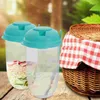 Set di stoviglie 2 pezzi contenitore per insalata Keep Fit pasto shaker tazza con supporto per forchetta per picnic 1000 ml