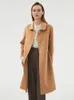 Misto lana da donna S3XL Cappotto lungo da 80 kg Colletto per bambola in pura lana Moda semplice abbigliamento in stile europeo e americano 231023
