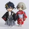 Dockor obitsu 11 kimono kläder bjd docktillbehör National kostym japanska kläder för ob11 ymy ddf gsc body9 112 231024