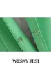 Kvinnors tvåbitar byxor Wesay Jesi Traf Women's Office Suit Fashion Blazer Pantsuit Simple Solid Color Suit Collar Long Sleeve Coat Trousers Set 231024