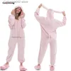 Women's Sleep Lounge Kigurumi jednorożca piżama nocne dorośli zwierzę zwierzęcia królik piżamę flanel flanel kota anime bejs kobiety jednorożce snu kombinezon t231024