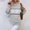 Kvinnors tröjor 2023 Sticked Women's Sweater Snowflake Pullover Female Jumper Elegant Winter Thicking Warm Autumn Trendy Christmas Sweaterl231024