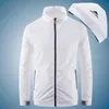 Vestes pour hommes Hommes Printemps Été Chapeau Veste détachable Glace Soie Ultra-mince Respirant Poche À Fermeture À Glissière Outwear Résistant Aux UV Veste De Sports De Plein Air