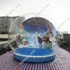 Ny uppblåsbar dekoration Snow Globe till jul 3m (10 ft) Dia Human Size Snow Globe Photo Booth anpassad bakgrund Julgård Clear Bubble Dome88080