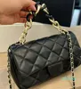 Lambskin Classic Quilted Bag Plaid Gold Black Patchwork Hardware Chain Shoulder Crossbody Designer Luxury Ladies Handbags