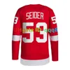 Moritz Seider Dylan Larkin Detroit Hockey Jersey CCM Throwback Wings Red Probert Steve Yzerman Sergei Fedorov Andrew Copp Alex DeBrincat Lucas Raymond