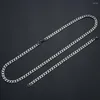 Necklace Earrings Set 6MM Stainless Steel Chain Link Bracelet Fashion Jewelry For Men Hip Hop Rock Style Party Gift Drop