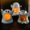 Candle Holders Container Creative Halloween Ceramic Craft Pendant Aromatherapy DIY Ghost Candlestick 231023