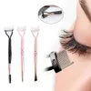 Eyelash Curler Beauty Collapsible Separator Portable Brush Comb Mascara Curl Eye Lash Stainless Steel Combing Tools 231024