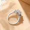 Fedi nuziali Anello girasole Moissanite con certificato 1/2CT Anello con diamante scintillante in argento sterling 925 placcato 18 carati Anello per gioielli da donna Q231024