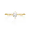 Pierścienie klastra Kanner Horse Eye Diamond InLay 925 Srebrny oryginał dla kobiet z cyrkonem żona luksusowe kamienie szlachetne biżuteria
