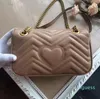 2023 new 5 colors Women shoulder bags women chain crossbody bag fashion quilted heart leather handbags female famous designer purse bag 26CM