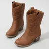Buty Classic Western Knee High For Girls Premium Quality Slipon Cowboy Long Booties Kids Autumn Heeled Point Toe Brand Botas 231024