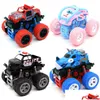 Delar Tillbehör Inertial PL Back Stunt Car Kid Truck Toys For Boys Off-Road Fordon Four-Wheel Drive Model Baby Education Chil Otdmp