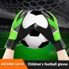 Luvas esportivas 1 par crianças luvas de goleiro de futebol anti-colisão látex pu goleiro luvas de proteção de mão acessórios de futebol para crianças 231024