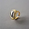 Fashion Niche Geometric Color Matching Open Ring With Unique European and American Trends Light Luxury Charm Jewelry