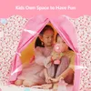 Tendas de brinquedo Crianças Brincam Tenda Princesa Castelo Play Tenda Oxford Tecido Grande Playhouse de Fadas com Bolsa de Transporte para Meninos Meninas Interior Ao Ar Livre 231023