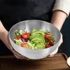Dinnerware Sets 2 Pcs Hand-Pulled Noodle Stainless Steel Salad Bowl Toddler Mini Accessories Korean Rice Multifunctional