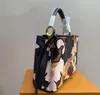 디자이너 가방 토트 가방 어깨 가방 여성 핸드백 패션 캡 푸신 BB 대용량 낙서 클래식 럭셔리 핸드백 27cm 쇼핑 가방 상자와 지갑