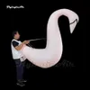 Fantastisk paradprestanda Belysning Uppblåsbar Swan Costume Dancing Clothing 2m White Walking Blow Up Animal Mascot Suit for Event