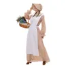 Cosplay Eraspooky Medieval Prairie Pioneer Costume Women Vistorian Village Auntie Floral Apron Dron