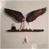 Outras artes e artesanato Art Scpture Wall 3D para sala de estar Decoração de quarto Decoração de casa Estátua de jardim Arte de arte Asas de anjo Sd 210326284 Otgga