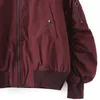 Women's Trench Coats Red Wine Cotton Jacket Baseball Uniform Autumn Winter Short Overcoat Long Sleeve Thicken Pilot Bomber Clothing