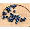 Spacers 1000Pcs Blue Acrylic Kabh Evil Eye Ball Round Spacer Beads 4.5Mm / 5Mm /6Mm 8Mm Diy Jewelry Jewelry Jewelry Findings Component Dhlbt