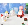 Objetos decorativos estatuetas amor natal boneco de neve papai noel ornamentos decorações decoração de fadas diy acessórios casa miniatura casa de bonecas artesanato 231023