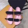 5-- Sandals Quilted SummerShoes Platform Flats Low Heel Wedge Diamond Buckle Sandal Slip On Ankle Strap Beach Shose