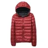 Women's Jackets Brand Down 2023 Ultra Light Hooded Basic Jacket Feather Famale Double Side Reversible Warm Coat