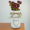 Vases Vintage Garden Metal Flower Vases Home Wedding Artificial Flowers Bucket Barrel Holder Shabby Chic Country Style Jug Can CraftL23/10/23