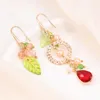 Dangle Earrings Makerslandの女の子のための非対称リーフパール宝石アクセサリーティーンエイジャー夏の魅力的なギフト卸売