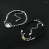 Link Bracelets Shell Sun Whale Moon Bracelet For Men Women Jewelry High-end Zircon Rope Unisex Lover Anniversary Drop
