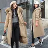 Parkas masculinas jaqueta de inverno mulheres casaco longo coreano moda parkas com gola de pele forro quente neve desgaste acolchoado roupas femininas casuais novo 2023 j231024