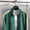 hommes pluze taille desinger vert imprimé veste hommes occasionnels épissure couleur verte veste top fermeture éclair jeunesse veste d'extérieur décontractée top hommes vêtements