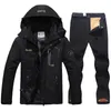 Andere Sportartikel Winter-Skianzug für Herren, wasserdicht, warm halten, Schnee-Fleece-Jacke, Hose, winddicht, Outdoor-Mountain-Snowboard-Bekleidungsset, Ski-Outfit 231023