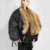 Fashion Korean short jacket Imported long hair fur Warm coat 2023 autumn and winter new high-quality women's tops