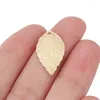 Charms 10 X Gold Color Filigree Leaf Pendants Beads For DIY Earrings Bracelet Jewelry Making Findings Accessories 20x15mm