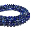 Koraliki Hurtowe naturalne lapis lazuli luźne niebieskie okrągły kamień do biżuterii tworzących majsterkowicz bransoletę ręcznie robiony 6/8/10 mm