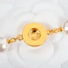 Anhänger Vintage Marke Damen Halskette Knopf Luxus Schmuck für Frauen Designer Anhänger Mode Herz Dame Party Perlenketten