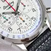 7a für Zeit Top Bretiling Watch Männer Chronographie -Handgelenksbeschwerden höchste Qualität Mechanische Bewegung UHR 6Pins Woking Back Transparent Montre Navitimer Irv1