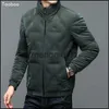 Parkas pour hommes 2024 hiver nouvelles vestes pour hommes épaissir rembourré doudoune classique solide doudoune chaud mâle manteau mode décontracté Streetwear J231024