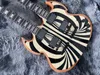 Chinese electric guitar two headstock 12 and 6 strings flame maple top