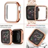 Bling Diamond Metal Bracelet Strap + PC Case for Apple Watchシリーズ8 7 6 5 4 3 2 SE